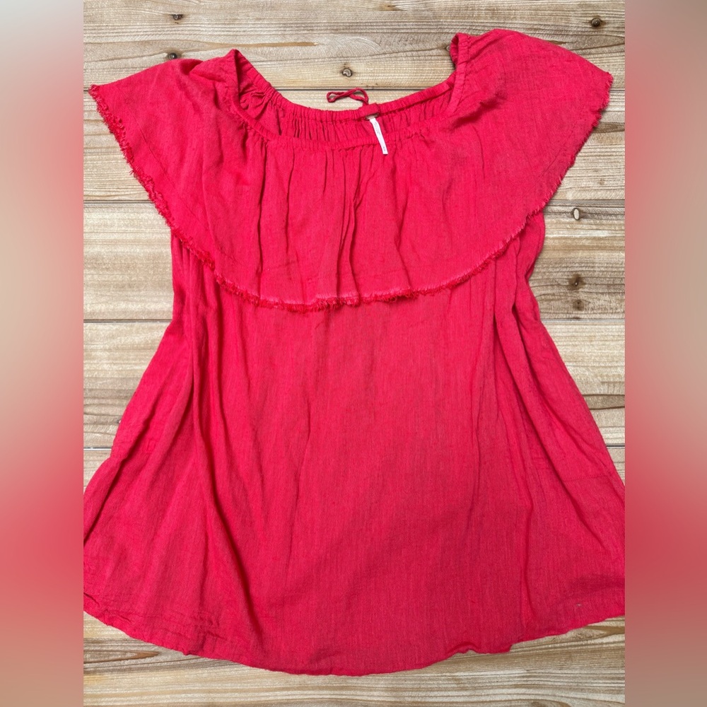 Free People Watermelon Ruffle Mini Dress or Top